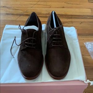 Mansur Gavriel suede Oxford shoes 37.5